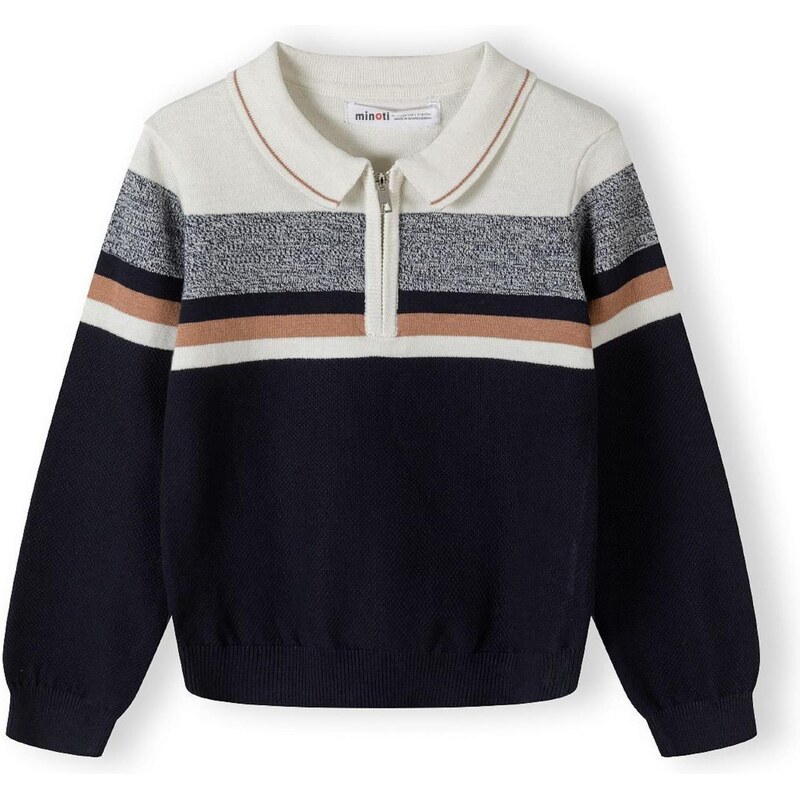 MINOTI Sveter svetlohnedá / čierna / biela 65707645