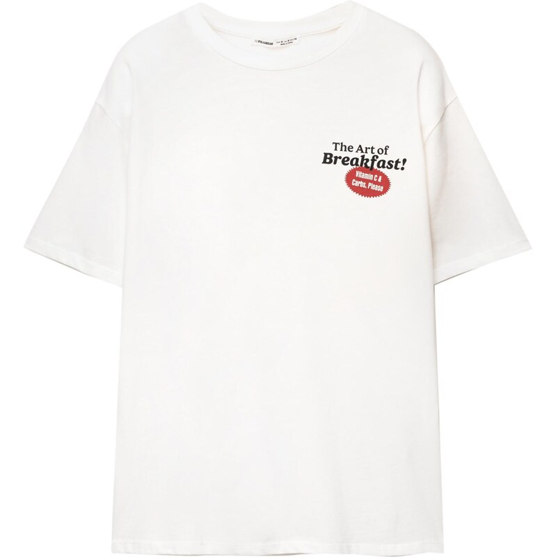 Pull&Bear Tričko oranžová / červená / čierna / biela 65891560