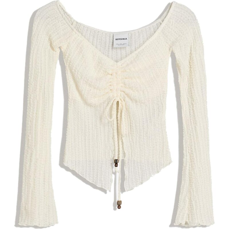 Bershka Sveter nebielená 66001559