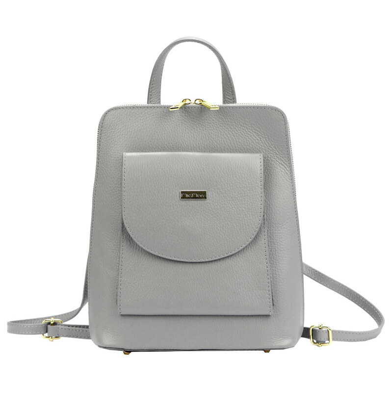 MiaMore Dámsky kožený batoh sivý KZ2243226 6l 65291284