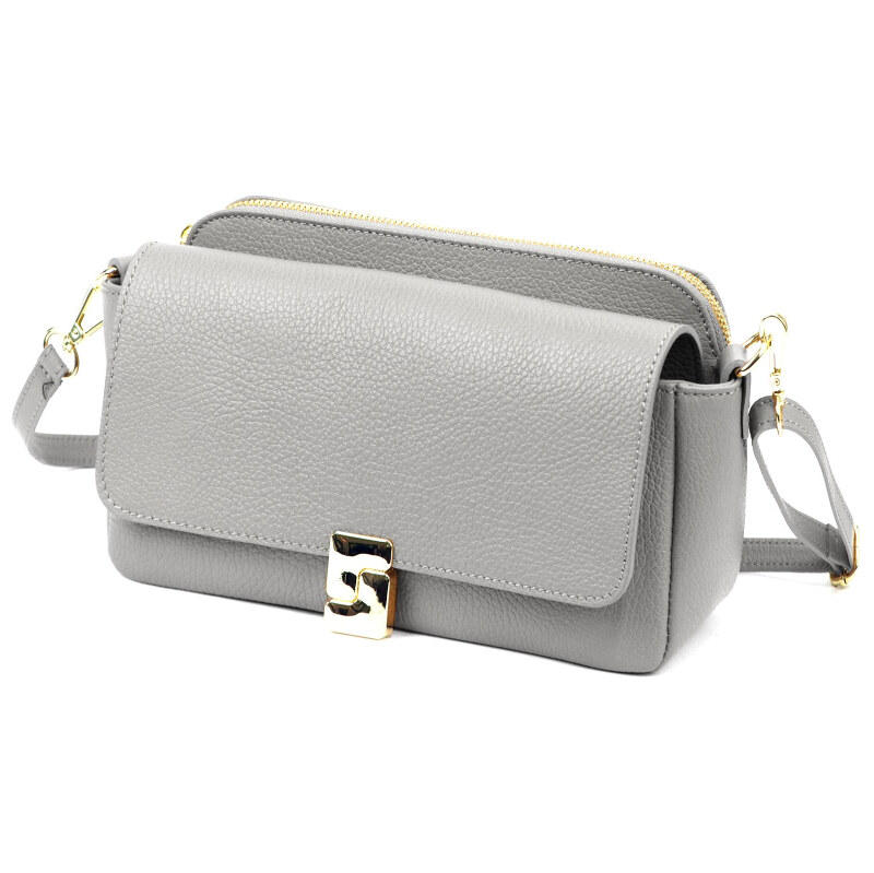 Kožená kabelka Luka sivá KZ2258214 65291524