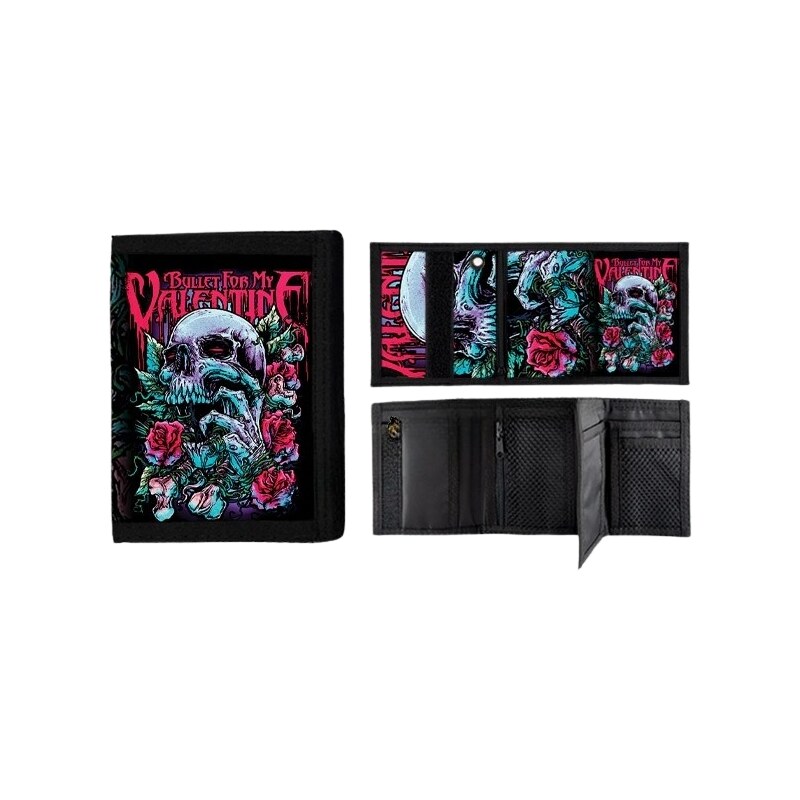 SpikeStreet Bullet For My Valentine - Skull and Roses (peňaženka) 65291684