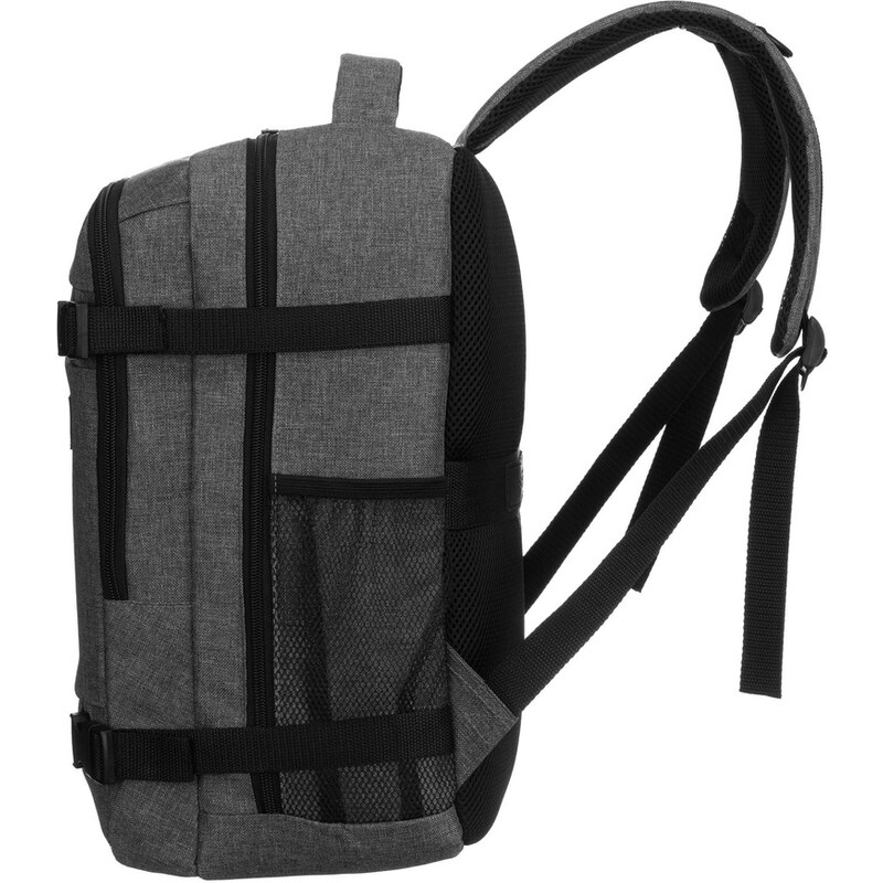 Sivý cestovný batoh Peterson z polyesteru – príručná batožina s 65292265