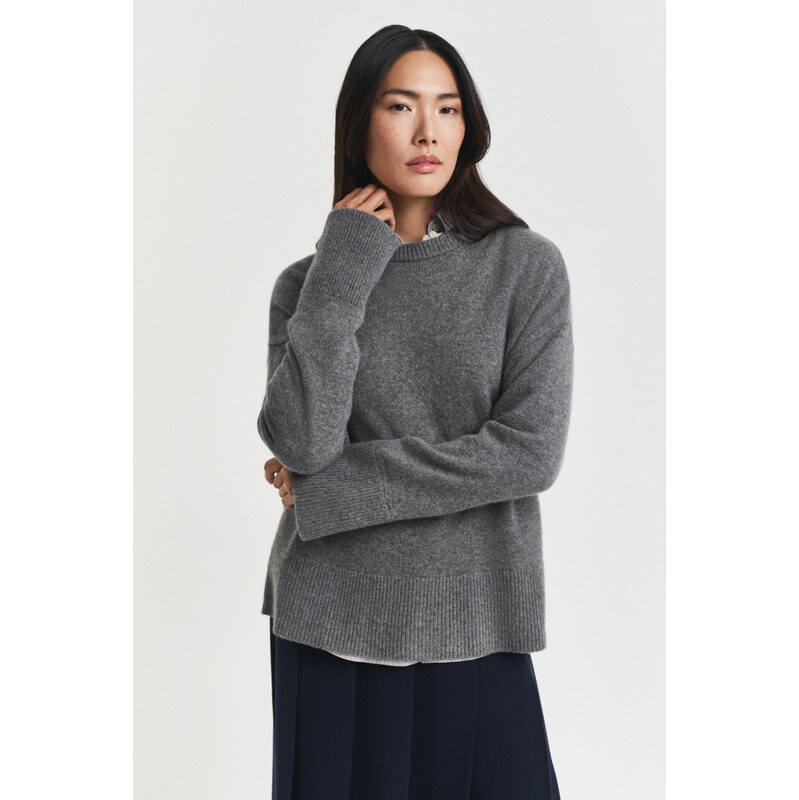 SVETER GANT CASHMERE C-NECK CHARCOAL MELANGE 65292773