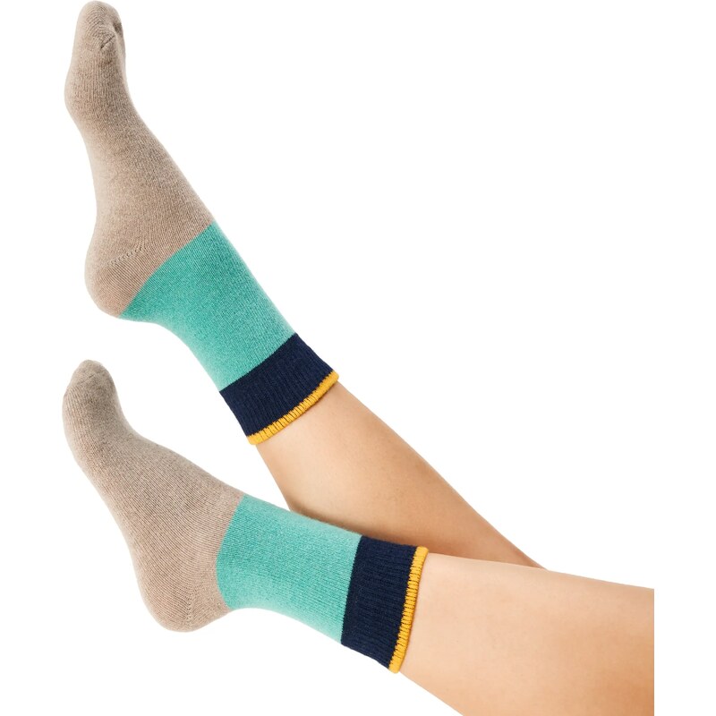 Vlnka Ovčie ponožky Merino s kašmírom béžová 47377086