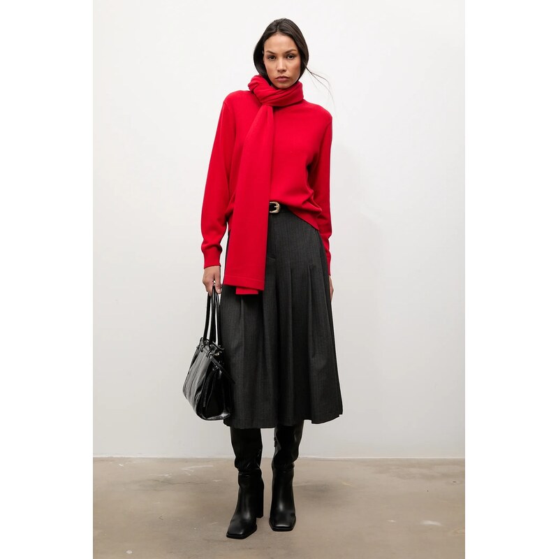 Sveter z merino vlny so šálom Answear.LAB 65297124