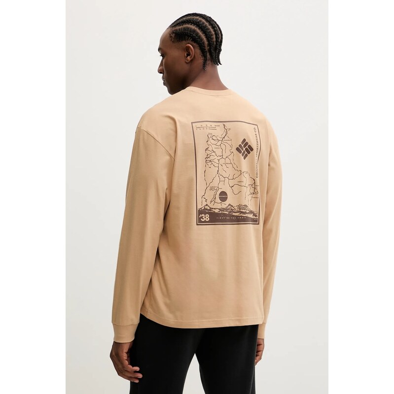 Bavlnené tričko s dlhým rukávom Columbia 65297377