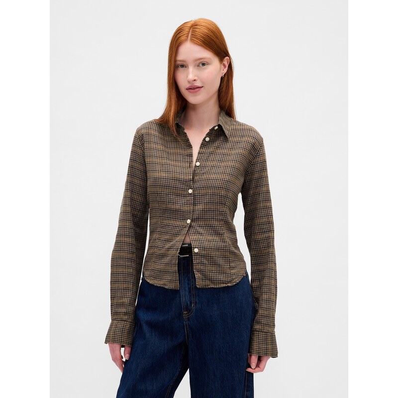 GAP Dámska Flanelová crop košeľa 799691-00 66265277