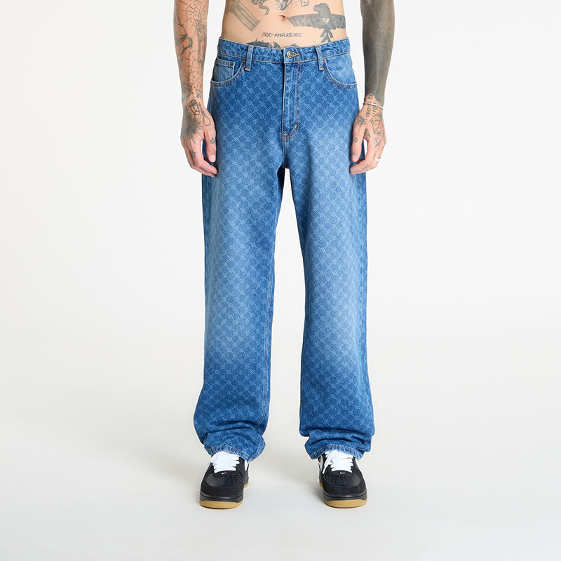 Džínsy Daily Paper Amba Monogram Jeans New Mid Blue XS 65297665