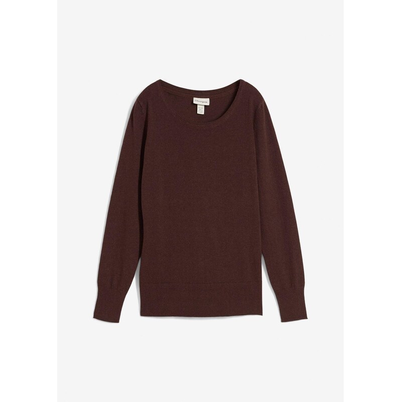 bonprix Jemne pletený pulóver, farba hnedá 65298633