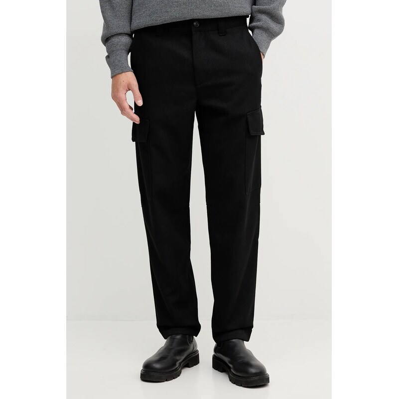 Nohavice s prímesou vlny BOSS Orange Sisla-R-Cargo-2 65301044