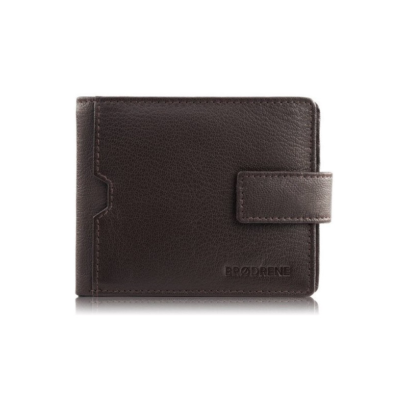 Brodrene Pánska malá kožená peňaženka RFID | hnedá G-109MN/BR 65298869