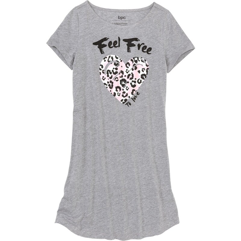 bonprix Krátka nočná košeľa, farba šedá 44731662