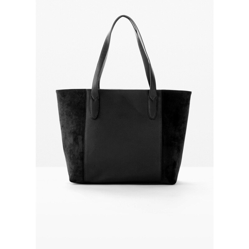 bonprix Kabelka Shopper, z mixu materiálov, farba čierna 44732761