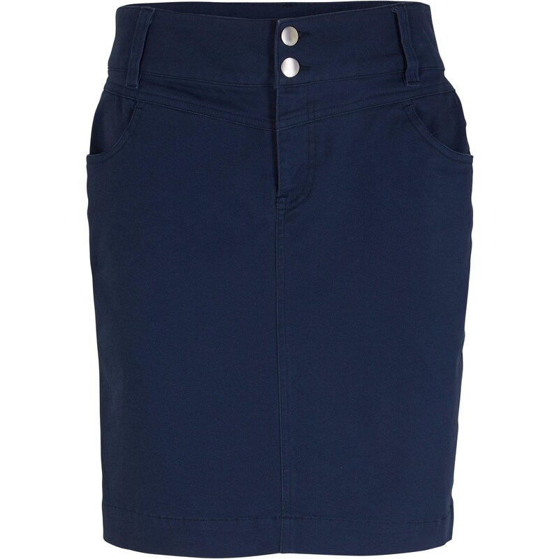 bonprix Strečová sukňa s podielom lycry, farba modrá 45029100