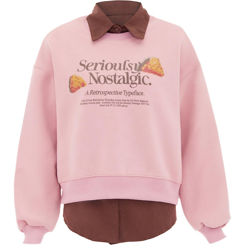 HOMEBASE Mikina hnedá / oranžová / ružová / čierna 65870885