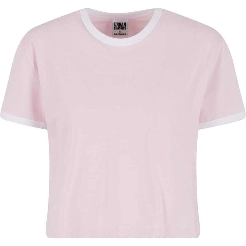 Urban Classics Tričko svetloružová / biela 65877138