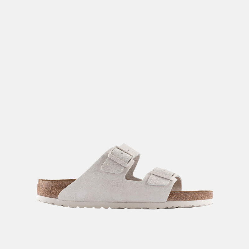 Béžové Regular šľapky Birkenstock Arizona SFB Suede Leather 65279077