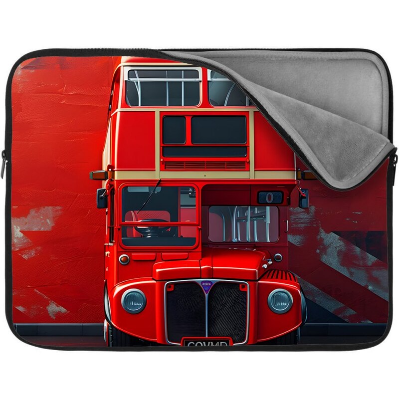 Sablio Obal na notebook Červený poschodový autobus Vlajka 65424466