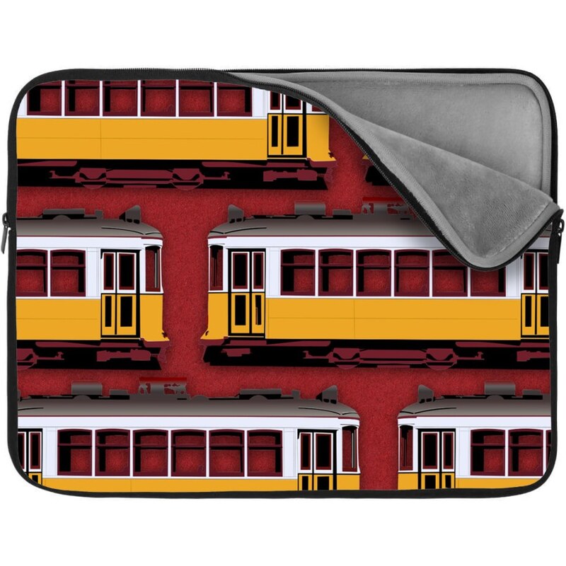 Sablio Obal na notebook Lisabonské historické električky Červený 65424507