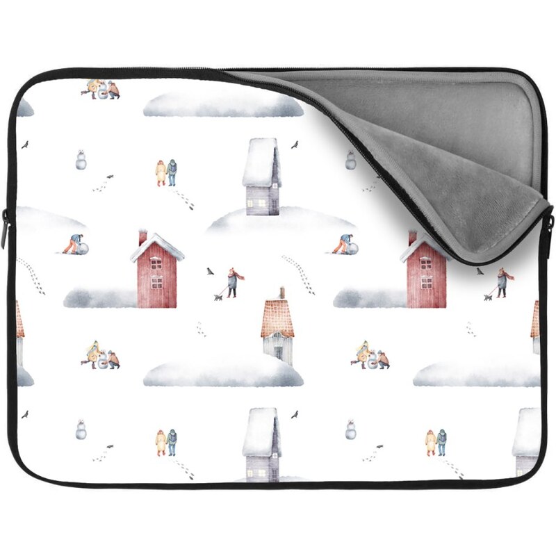 Sablio Obal na notebook Zimné domčeky 65430222