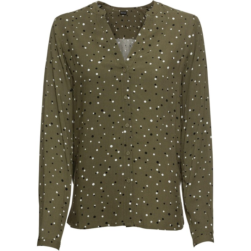 bonprix Bodkovaná blúzka, farba zelená 44916548