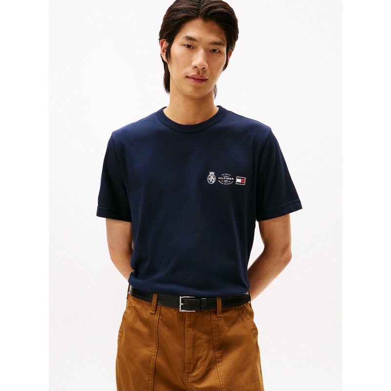 Tommy Hilfiger Small Crest Outline Tee BLU 65309376