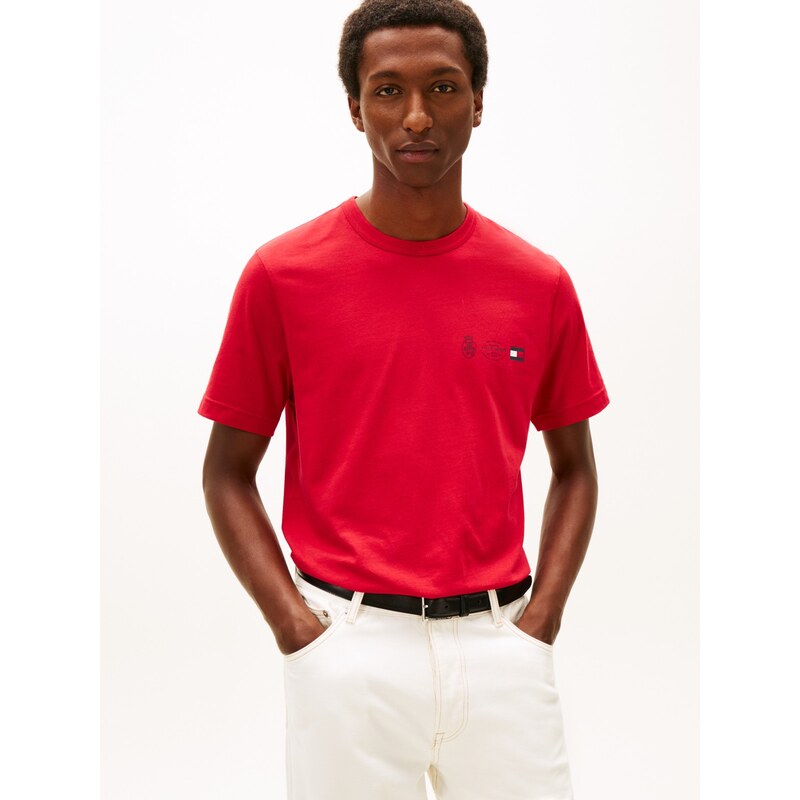 Tommy Hilfiger Small Crest Outline Tee RED 65309377