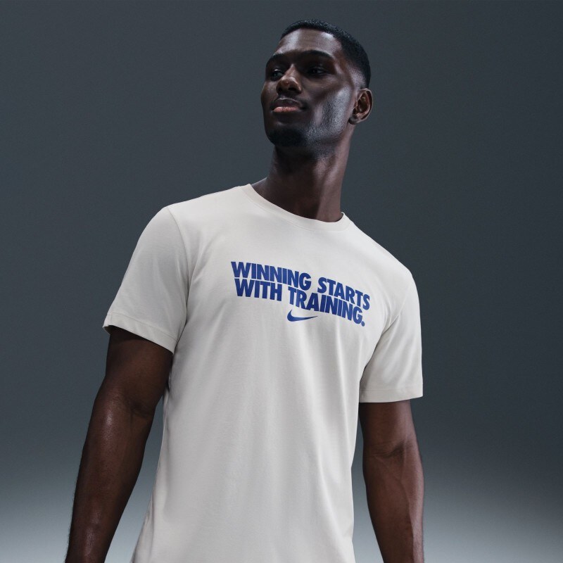 Nike Mens Dri-FIT T-Shirt LIGHT BONE/RACER BLUE 072 65309399