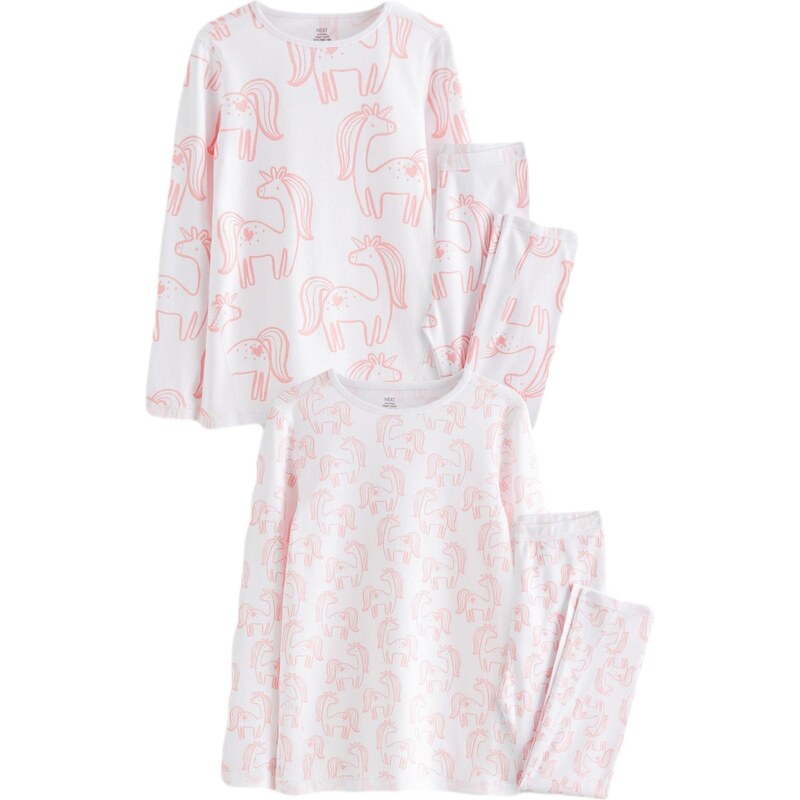 Next Pyžamo ružová / biela 65874034