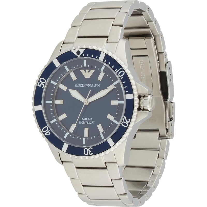 Emporio Armani Analógové hodinky námornícka modrá / strieborná 65679215