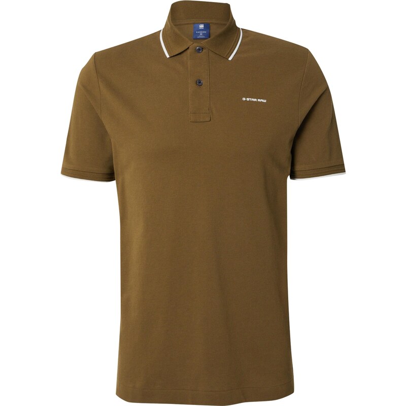 G-STAR Tričko olivová / biela 65310763