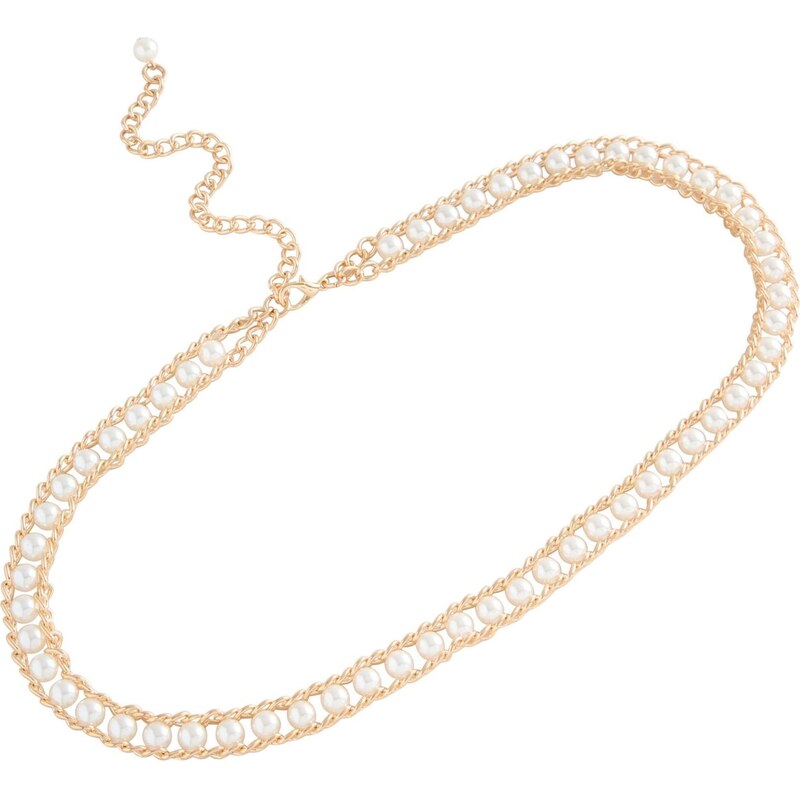 Next Opasky zlatá / perlovo biela 65979771