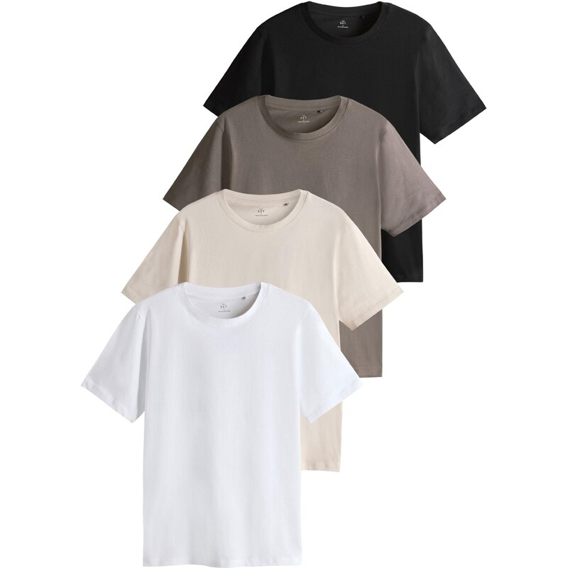 The Set Tričko svetlobéžová / hnedá / čierna / biela 65660337