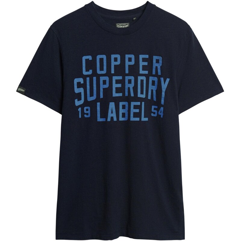 Superdry & Co Tričko Copper námornícka modrá / modrosivá 65435626