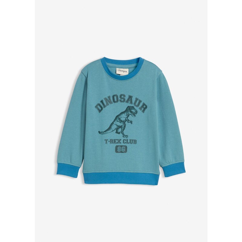 bonprix Mikina z mäkkého bavlneného mixu, farba modrá 65312292