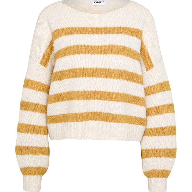 Only Tall Sveter ONLAYA krémová / sépiová 65559407