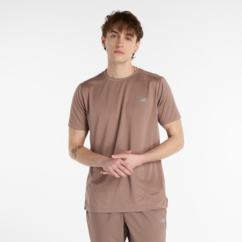 Pánske tričko New Balance MT41222EAS – hnedá 65442711