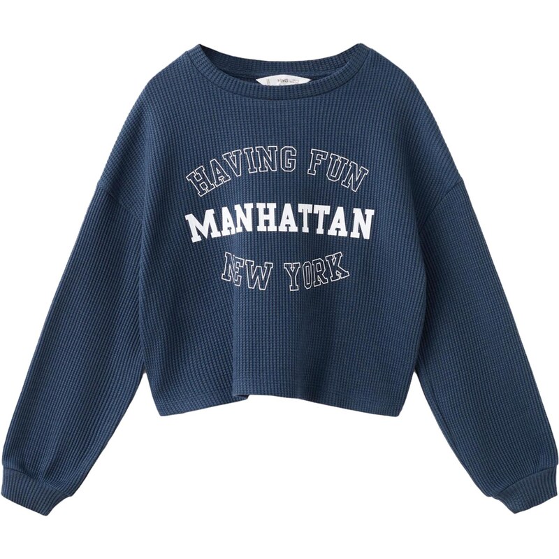 MANGO KIDS Tričko námornícka modrá / biela 65892168