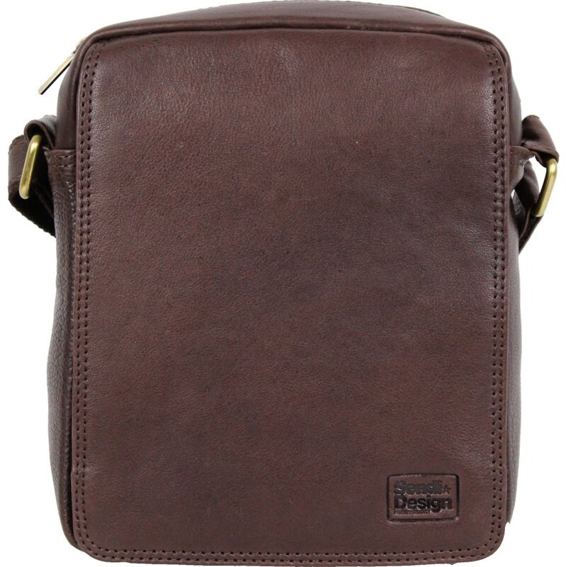 Sendi Design Pánska kožená taška cez rameno MARK 2 hnedá 65314784