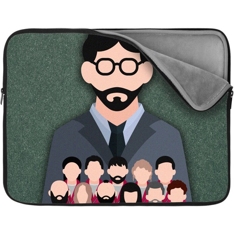 Sablio Obal na notebook Money heist Profesor a jeho tím Zelená 65426389