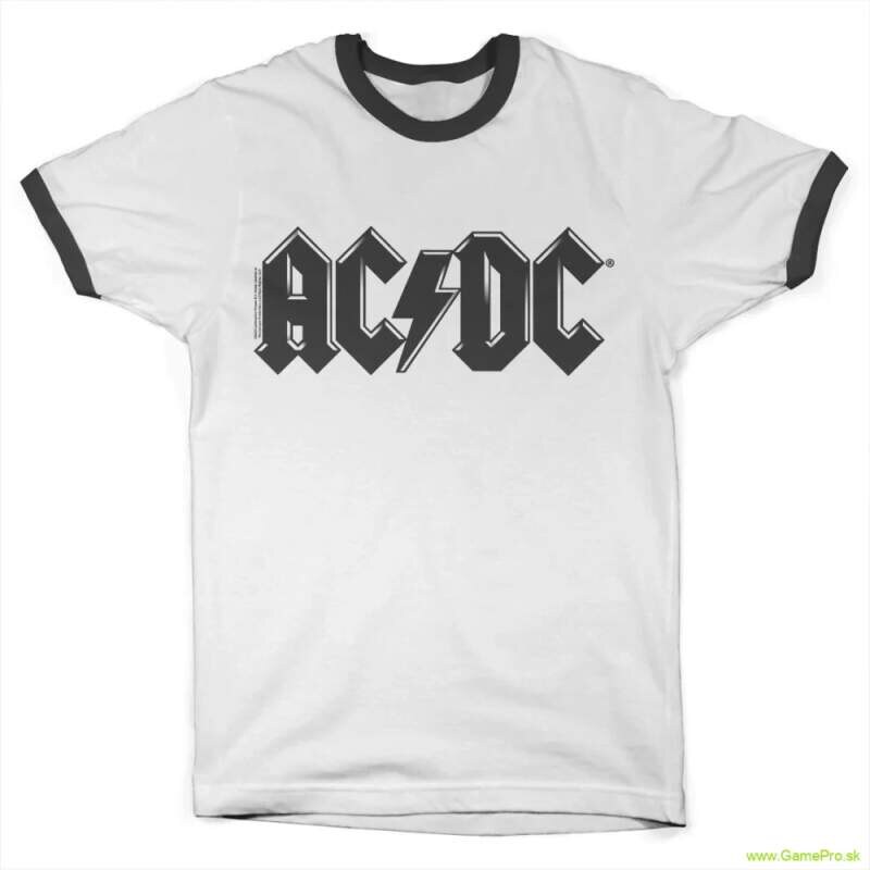 Hybris AC/DC Black Logo Retro Ringer (tričko) 63757017