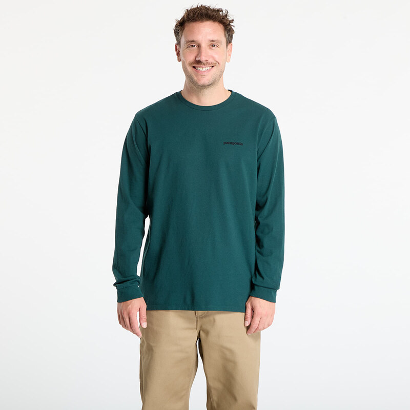 Tričko Patagonia Ms L/S P-6 Logo Responsibili-Tee Cascade Green M 65317575