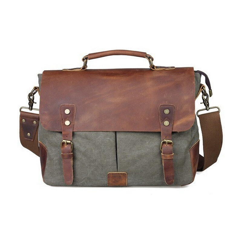 Vormor pánska kožená retro brašňa Grind - šedá 65222378