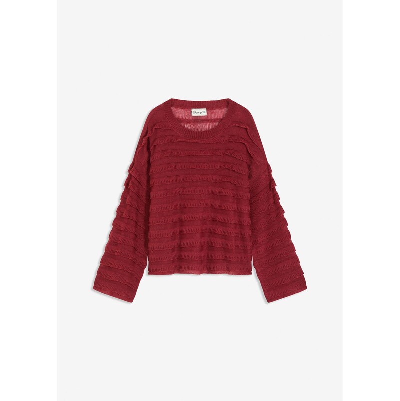 bonprix Oversize pulóver, farba červená 65317939