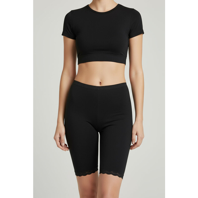 Glara Bavlnené čipkované boxerky 2 PACK 27499826