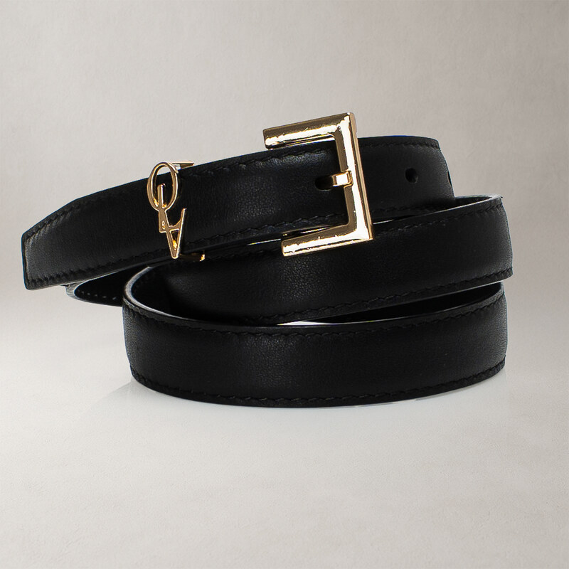 Olavoga Dámsky kožený čierny opasok OLV 65319583