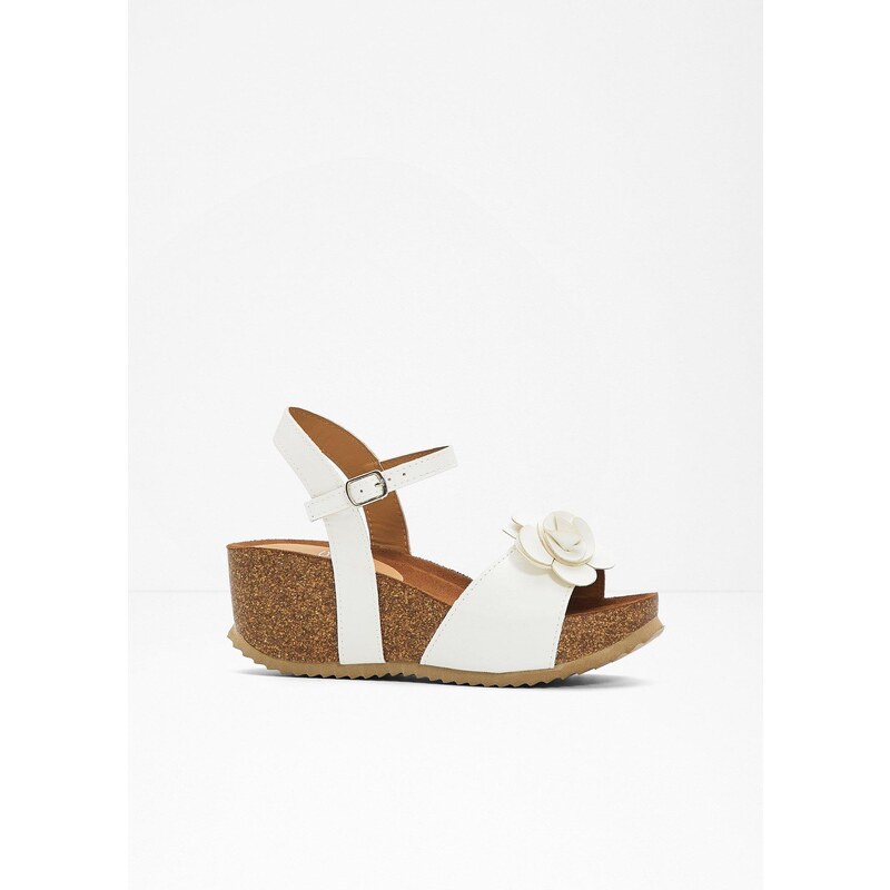 bonprix Klinové sandále, farba biela 44799330