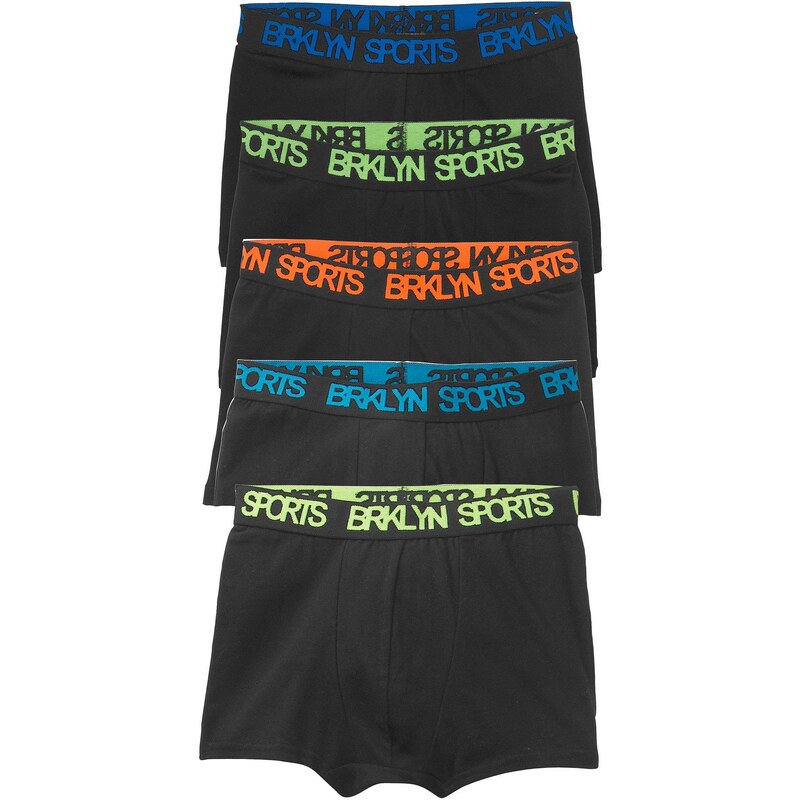 bonprix Boxerky s mäkkou bavlnou (5 ks), farba čierna 44742761