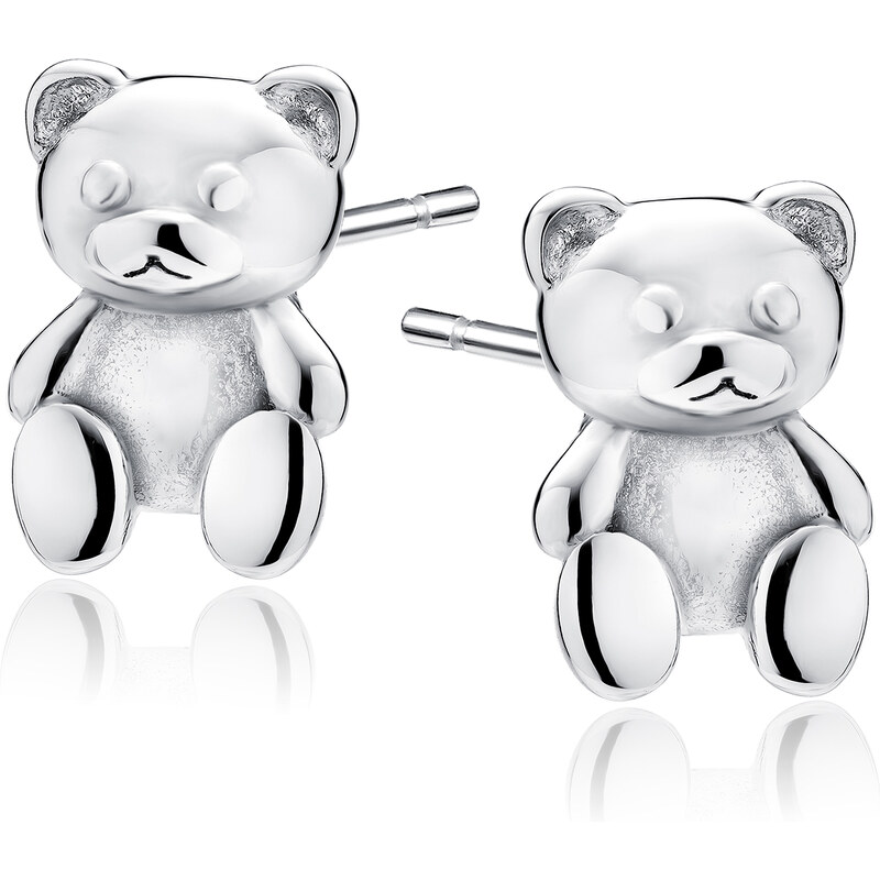 Olivie Stříbrné náušnice MEDVÍDEK 9852 65359814